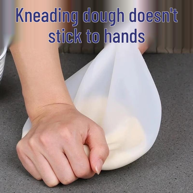 Lebensmittelechter Silikon-Teigknetbeutel (2er-Pack)