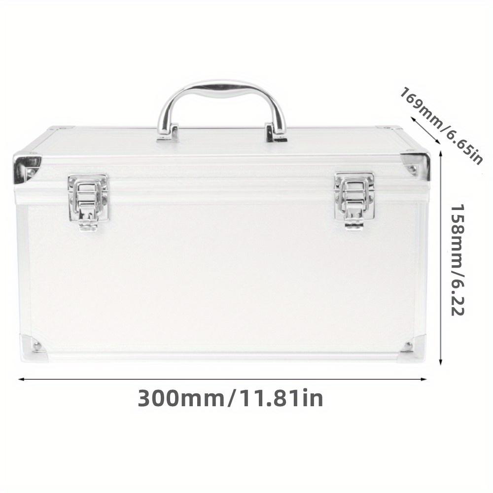 Aluminum Tool Case Multi-Purpose Hard Metal Storage Box for Garage Organization & Toy Storage, Portable Protective Carrying Case