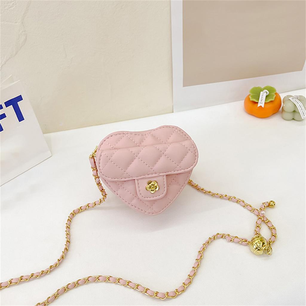 Captivating Cute Mini Heart Shaped Crossbody Handbag PU Leather Coin Change Purse
