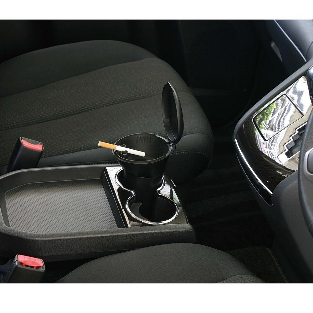 Napolex Japan FIZZ-899 Automotive Car Big Ashtray for Cup Holder Black Universal