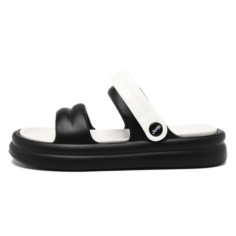 Jeep EVA Casual Minimalist Beach Sandals Unisex sandals Black White P240MTX465-3