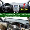 For Toyota Corolla Verso Spacio E12J ZZE122 CDE120 E12 2001 2002 2003 2004 Dashmat Dashboard Cover Pad Dash Mat Ornament
