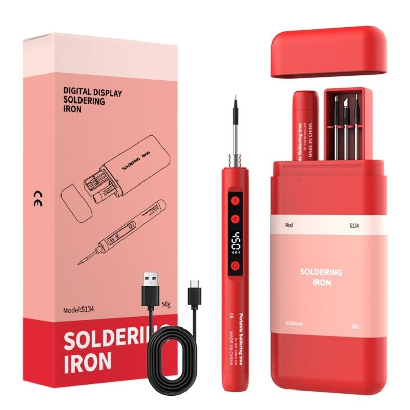 USB Soldering Iron Soldering Tool Adjustable Temperature Carrying Case Accessories Available Home Repair 230-450℃