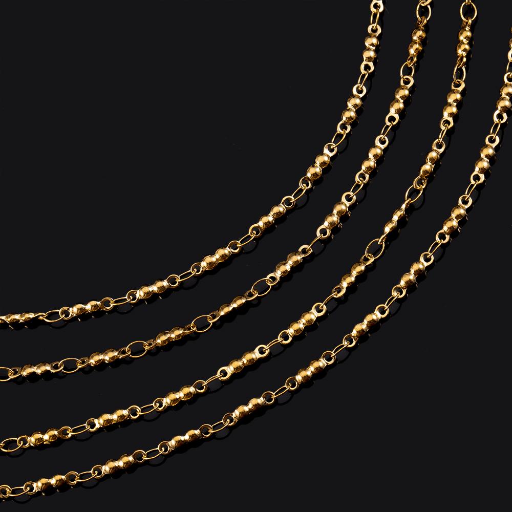 1Meter Fahsion Pod Design Necklace Chain Stainless Steel Metal Ball Link Chain for DIY Handmade Bracelet Material Jewelry Making