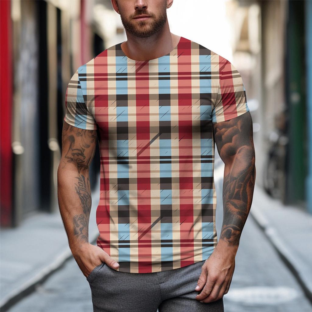 3D-Druck Herren und Damen Frühling und Sommer Casual Kurzarm T-Shirt Rundhals Pullover