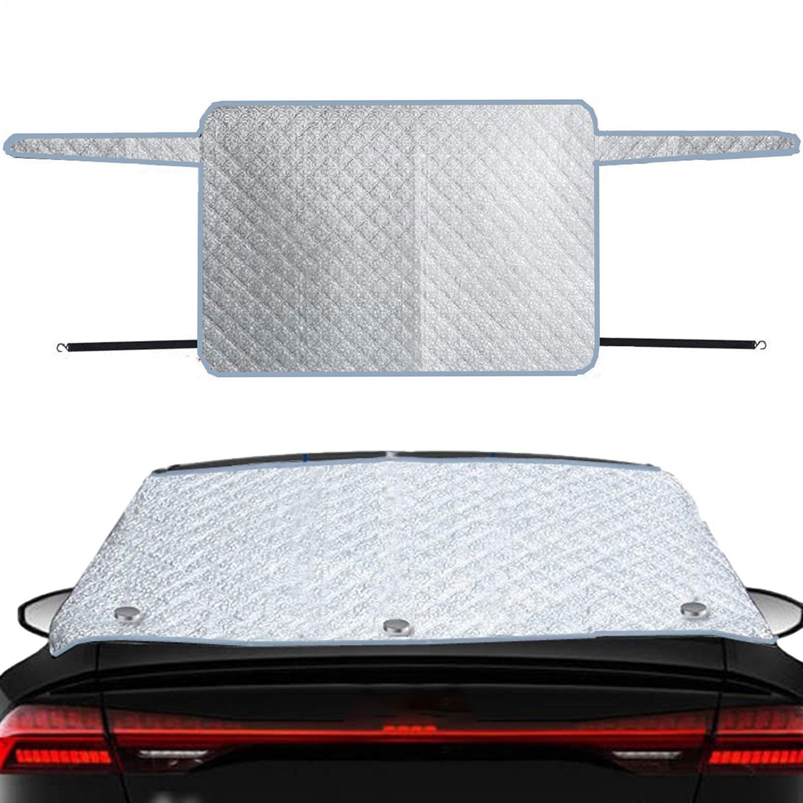 

Car Cover For Snow And Ice 2-Layered Automotive Windshield Snow Covers With Hook And Invisible Magnet Aluminum Foil Luminous CN