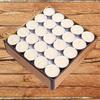 50 Pieces of Round Paraffin Wax Candle Romantic Layout Smokeless Wedding Lover Proposal Confession Smokeless Tea Wax Candle Jars