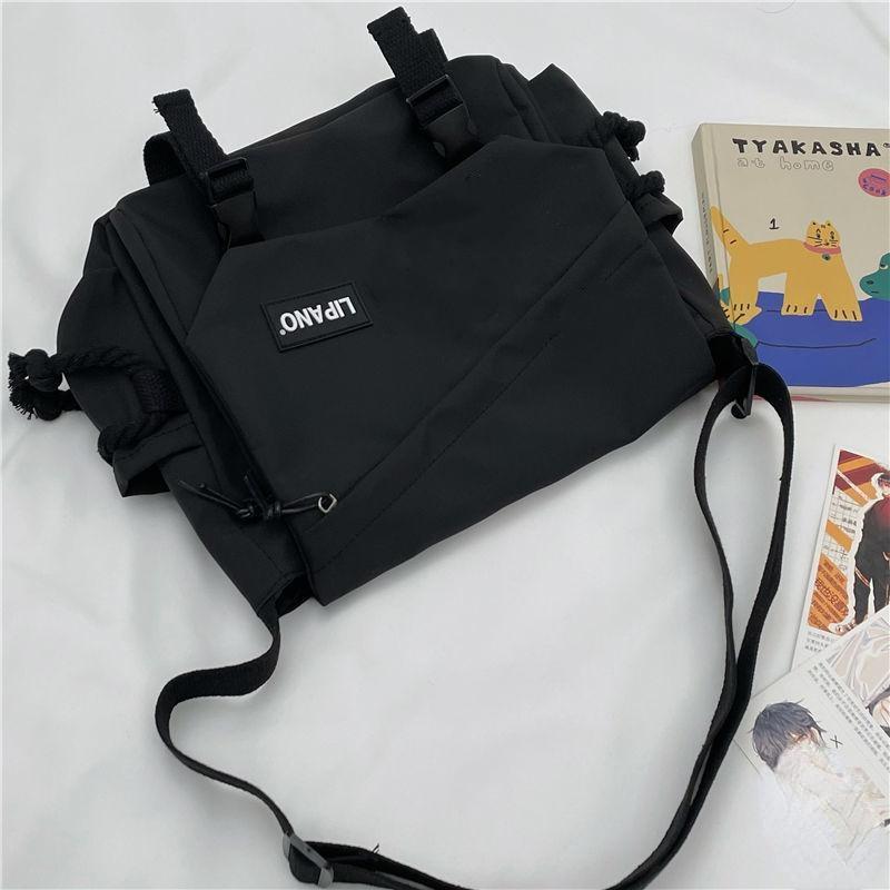 תיקי ניילון תיק כתף קיבולת גדולה תיקי Crossbody לנערות בנות גברים Harajuku שליח תיק תיקי בית ספר לסטודנטים