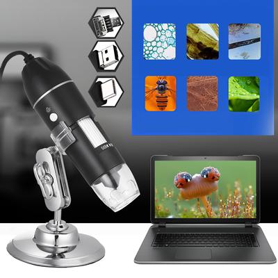 USB Digital Zoom Microscope Magnifier with OTG Function 8-LED Light