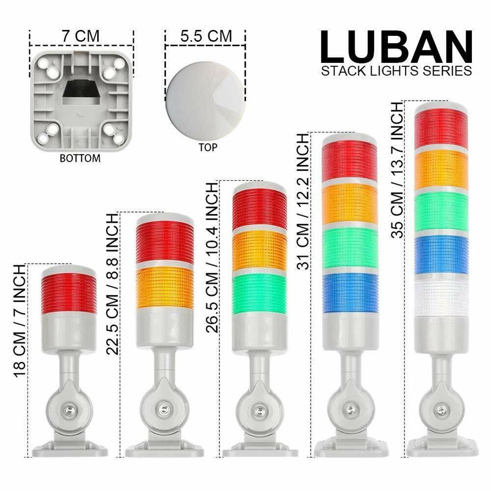 

Warn Ing Light Buzzer Alarm Constant Brightness Foldable Bracket Base 2-Level with Buzzer