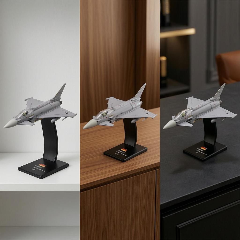 Detailliertes Eurofighter Typhoon Modell Realistisches Kampfflugzeug mit Ständer