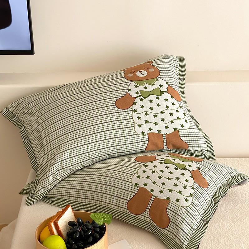 4-Layer Cotton Muslin Pillowcase Set Baby Mom 48x74cm 40s Pure Hypoallergenic Machine Washable