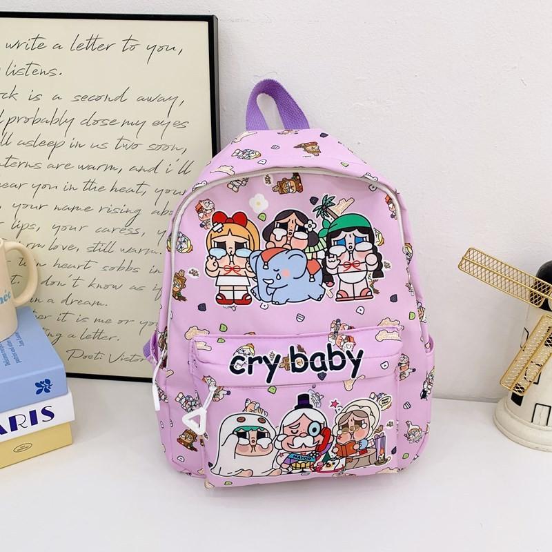 Adorable And Stylish Nylon Children's Backpack For School Featuring Lightweight Design And Fun Cartoon Patterns