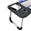 Kids Laptop Desk with Cup Holder Density Board Foldable Bed Table for Household Bedroom
