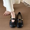 Soft-soled Mary Jane Small Leather Shoes Women's 2025 New Popular Spring and Summer Retro Single Shoes Versatile Flat-soled Shallow-mouth Beanie Shoes