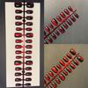 Pure Color Cat Eye Nail Art Stickers: Short Square False Nails