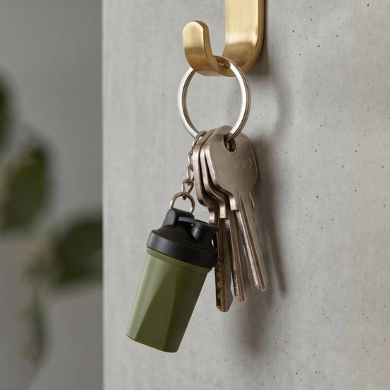 Shaker Cup Keychain Portable 3D Printed Workout Keychain with Metal Ring Bags Gym Backpack Pendant Mini Fitness Accessory