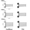 180° Rotating Towel Rack 3/4/5 Bars Toilet Towel Rod New Clothes Hanger
