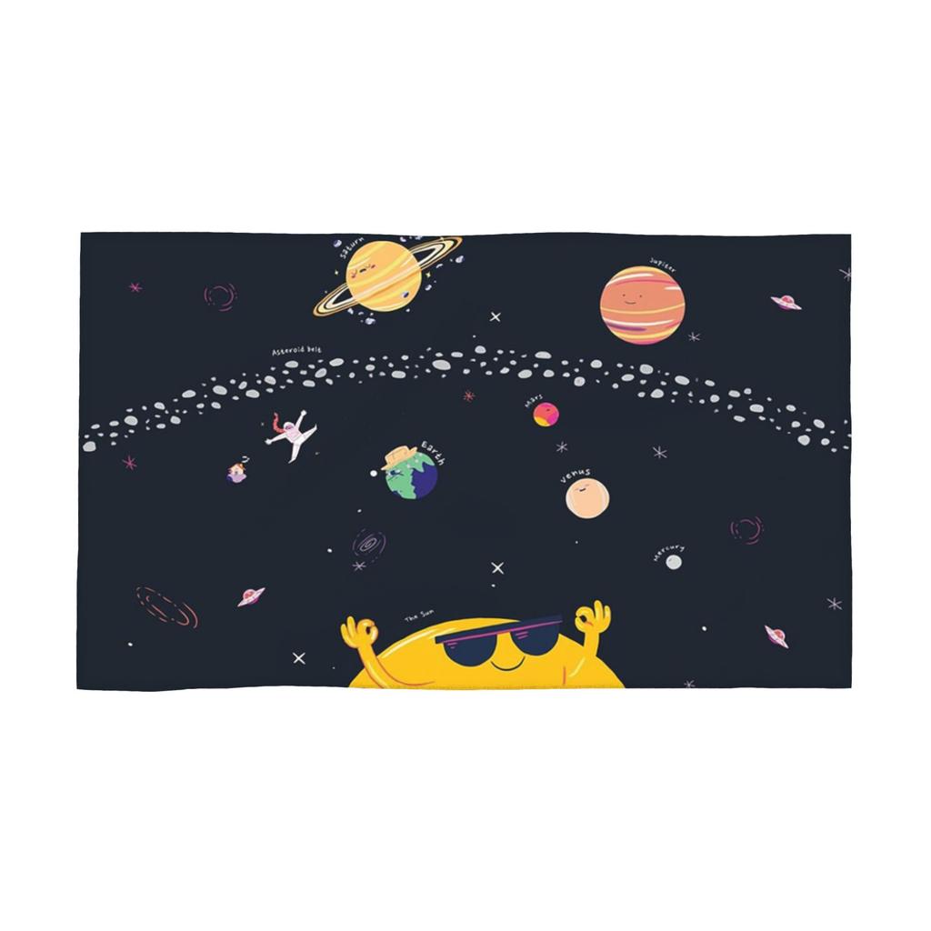 Out of Space Map Soft Face Towel Quick Dry Pool Bath Cotton Towels Absorbent