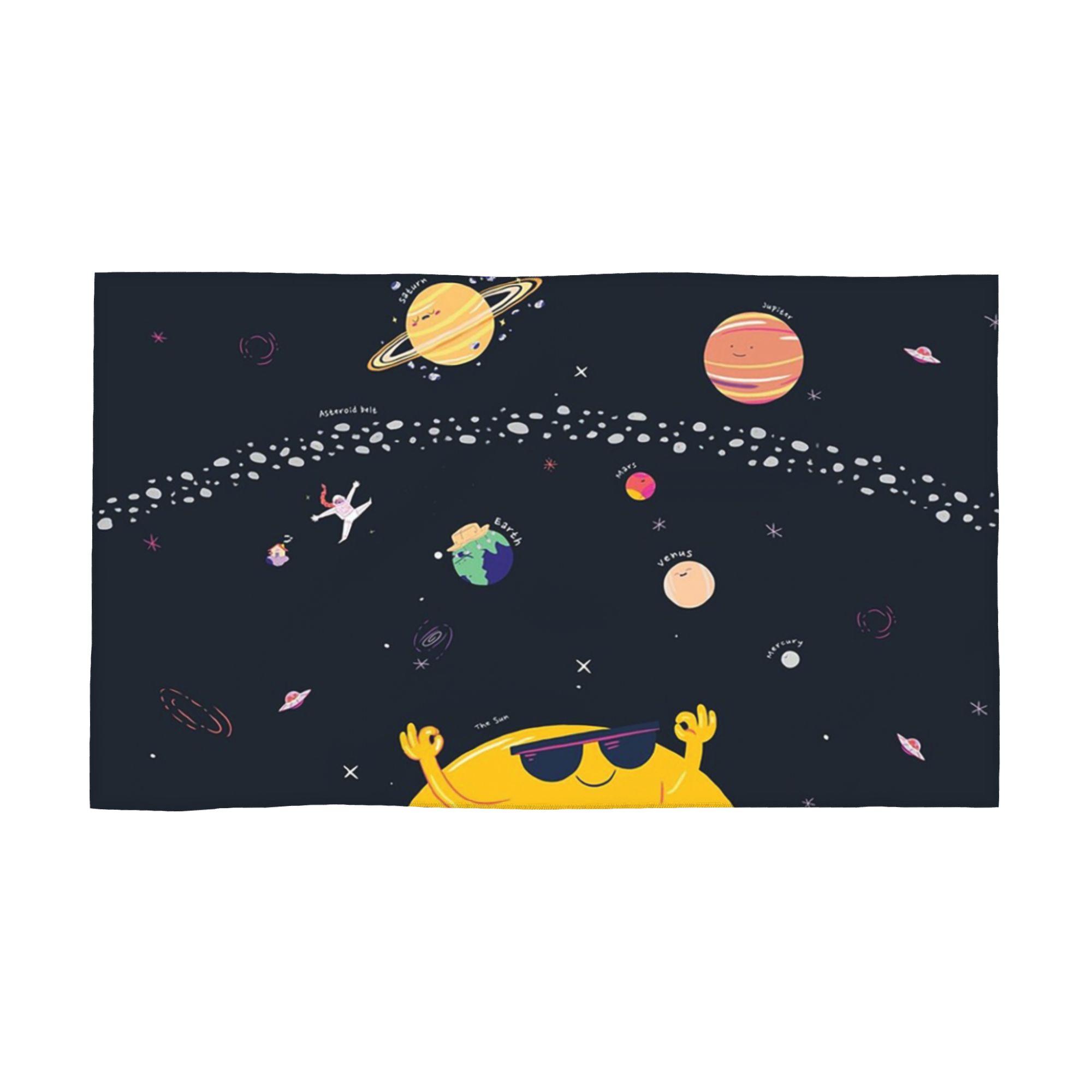 

Out of Space Map Soft Face Towel Quick Dry Pool Bath Cotton Towels Absorbent W40*H60(CM)