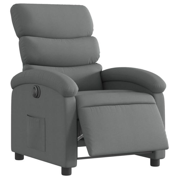 VidaXL Electric Recliner Dark Grey Fabric, Electric Chair for Elderly, Recliner, 3203955