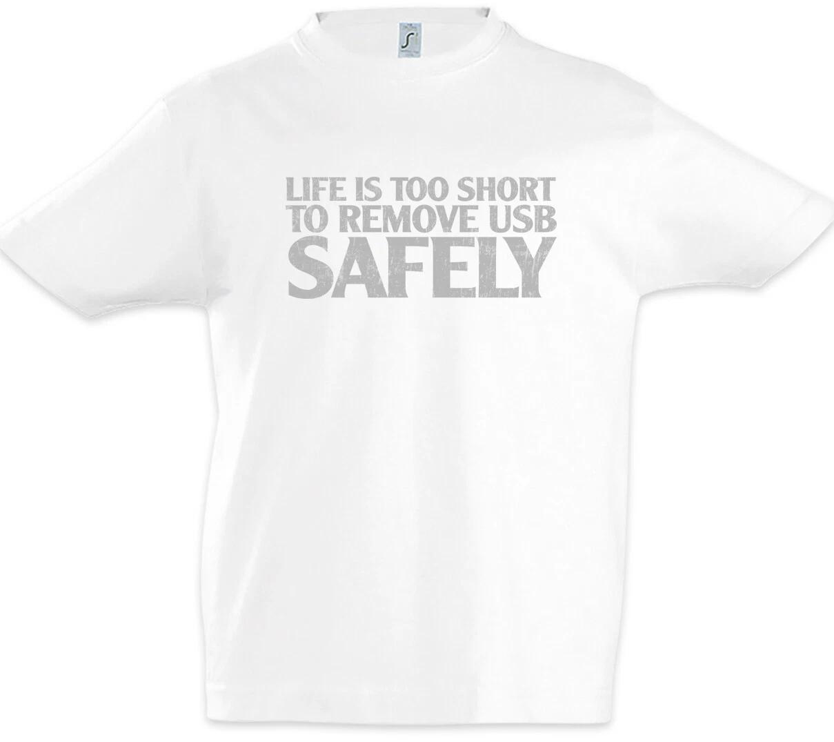 Live Is To Short To Remove USB Safely Boys T-Shirt Computer Scientist Computer Science Fun- 120