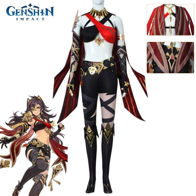 Impact Genshin Dehya Cosplay Costume Suit Game Anime Sexy Party Outfit Halloween