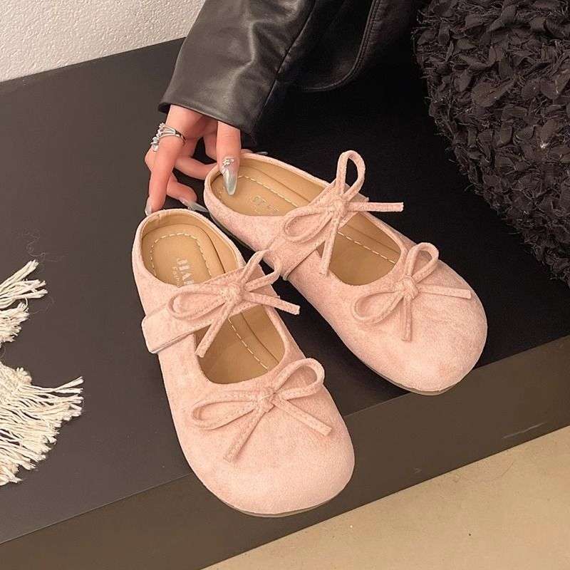 

Бантовый носок полутапочки женские летние 2025 новые на плоской подошве ретро французские туфли Мэри Джейн вечерние сандалии 35 розовый