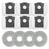 For Cecotec For Conga X70 Robot Vacuum, 4 Mop Pads And 6 Dust Bags Kit, Microfiber Cleaning Cloths With Clog-Free Bags