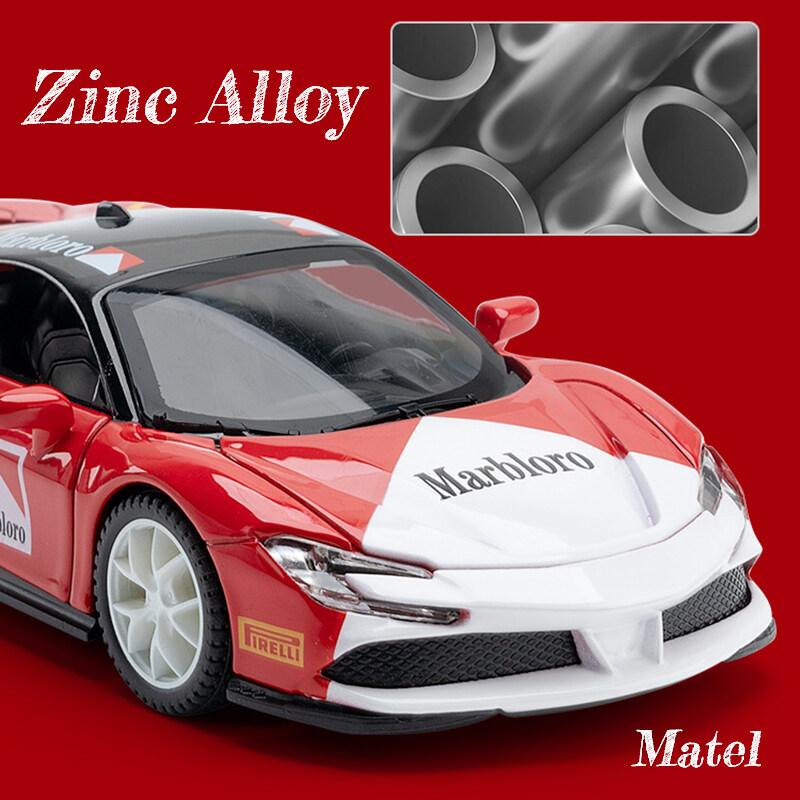 1/32 skala SF90 Supercar Metall Druckguss Legierung Spielzeug Auto Modell Lkw Für Kinder Spielzeug Fahrzeuge Hobbies Sammlung