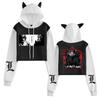 Cross-Border Death Note Anime Women's Cat Ear Color Block Hoodie - Autumn/Winter Collection