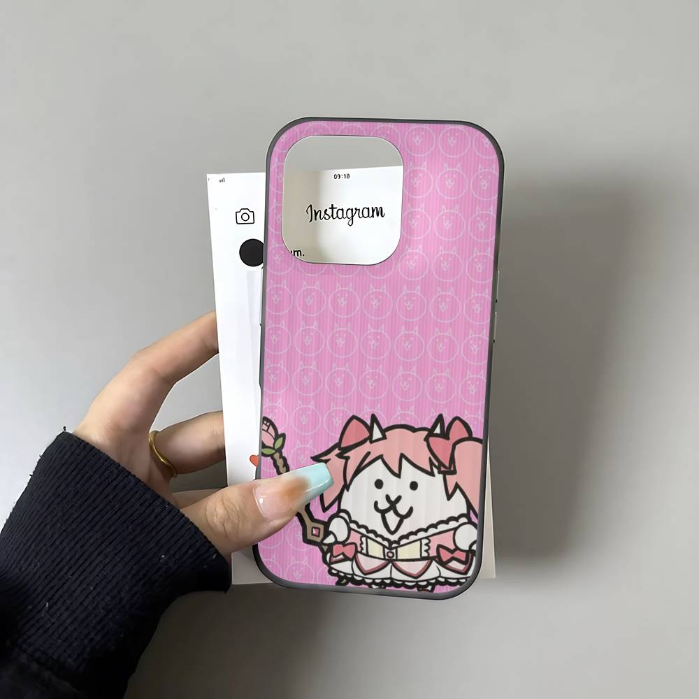 

B-Battle Cats Anime Game Phone Case For IPhone 16 15 17 Pro 11 12 13 14 Pro Max Plus Soft Ripple Silicone Cover Shell iPhone 13