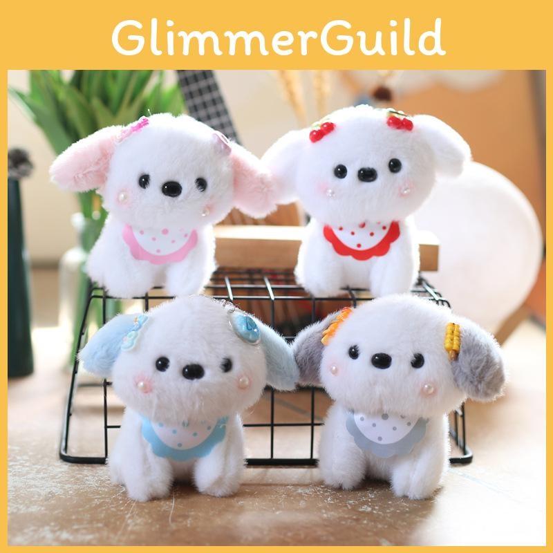 Plush Dog Scarf Toy Keychain Backpack Charm Stuffed With Pp Cotton Gift Kids For