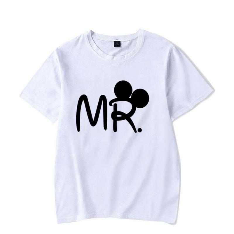 Valentine's Day T Shirts Funny MR.MRS. Print T Shirt Fashion Summer Graphic Clothing Women Men Tops Tees
