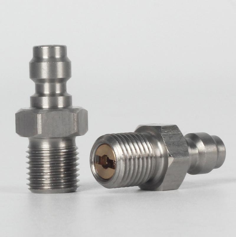 Male Connector 8Mm Male Thread Quick Connect Valve Pcp Filling With Valve M10X1 1/8Npt 1/8Bspp For High-Pressure Pumps