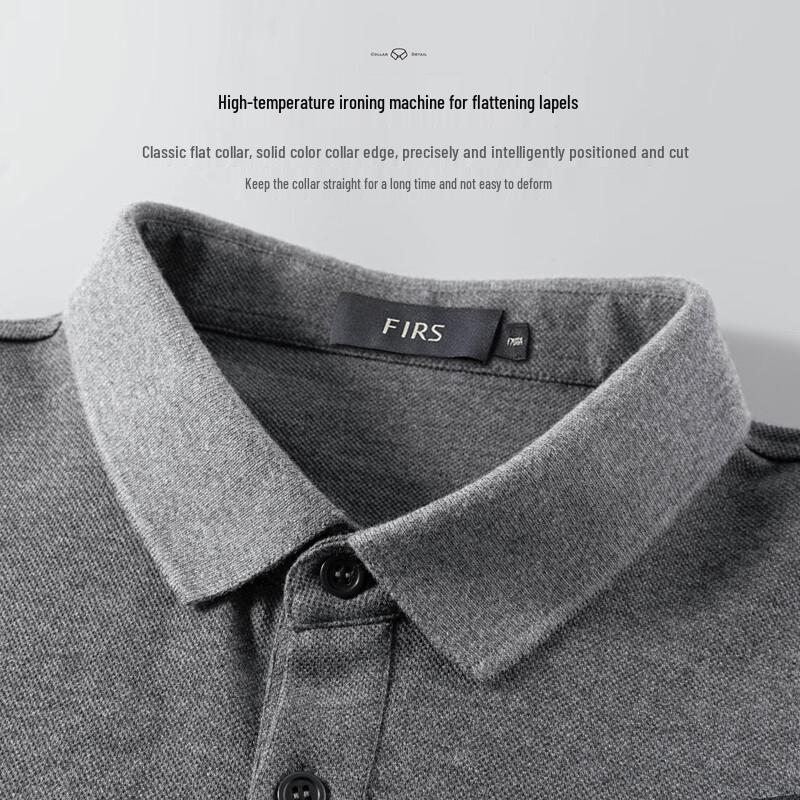Shanshan Men's Long-Sleeve Cotton Polo Shirt