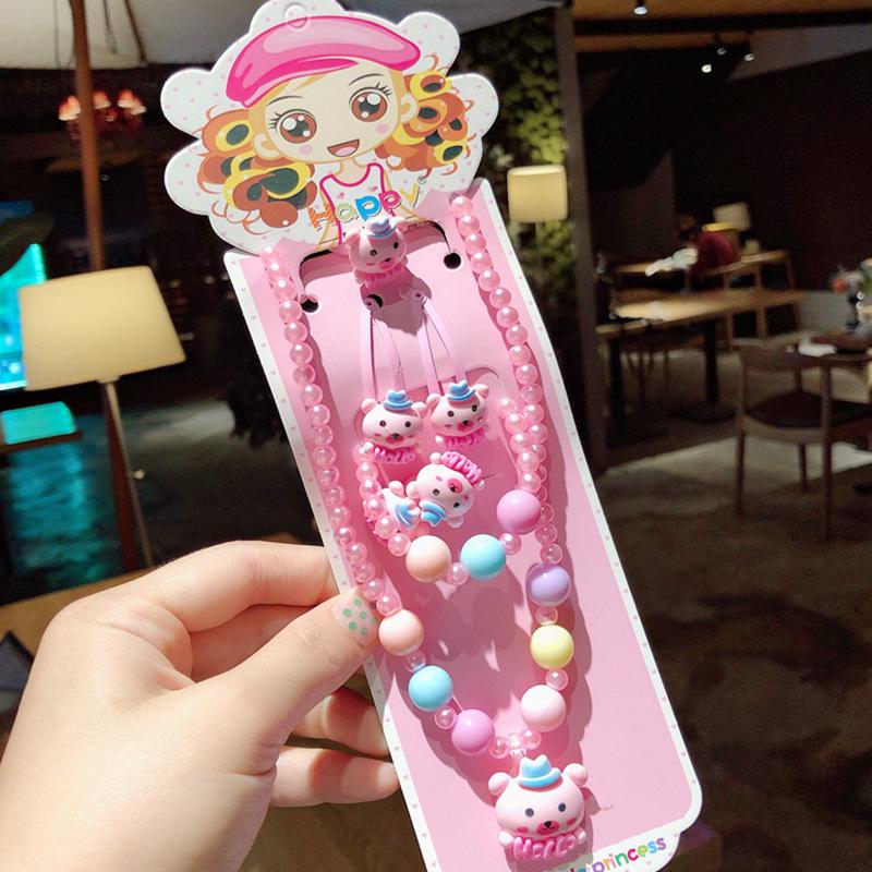 Coffret Cadeau Bijoux de Princesse pour Filles: Collier, Bracelet, Bague, Pince et Attache Cheveux