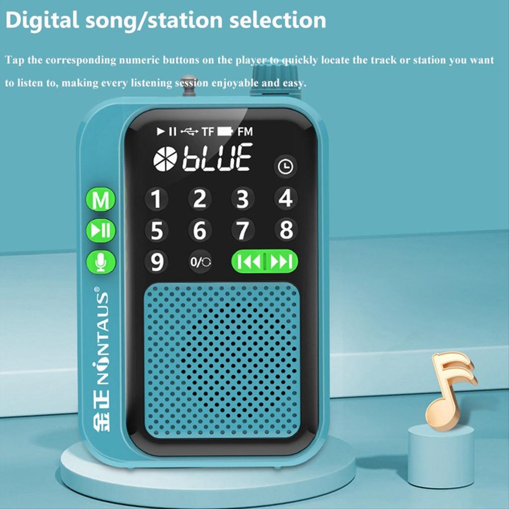 C90 Mini Pocket FM Radio Digital Radios Receiver Wireless Bluetooth MP3 Speaker with LED Display Recording Sleep Timer C