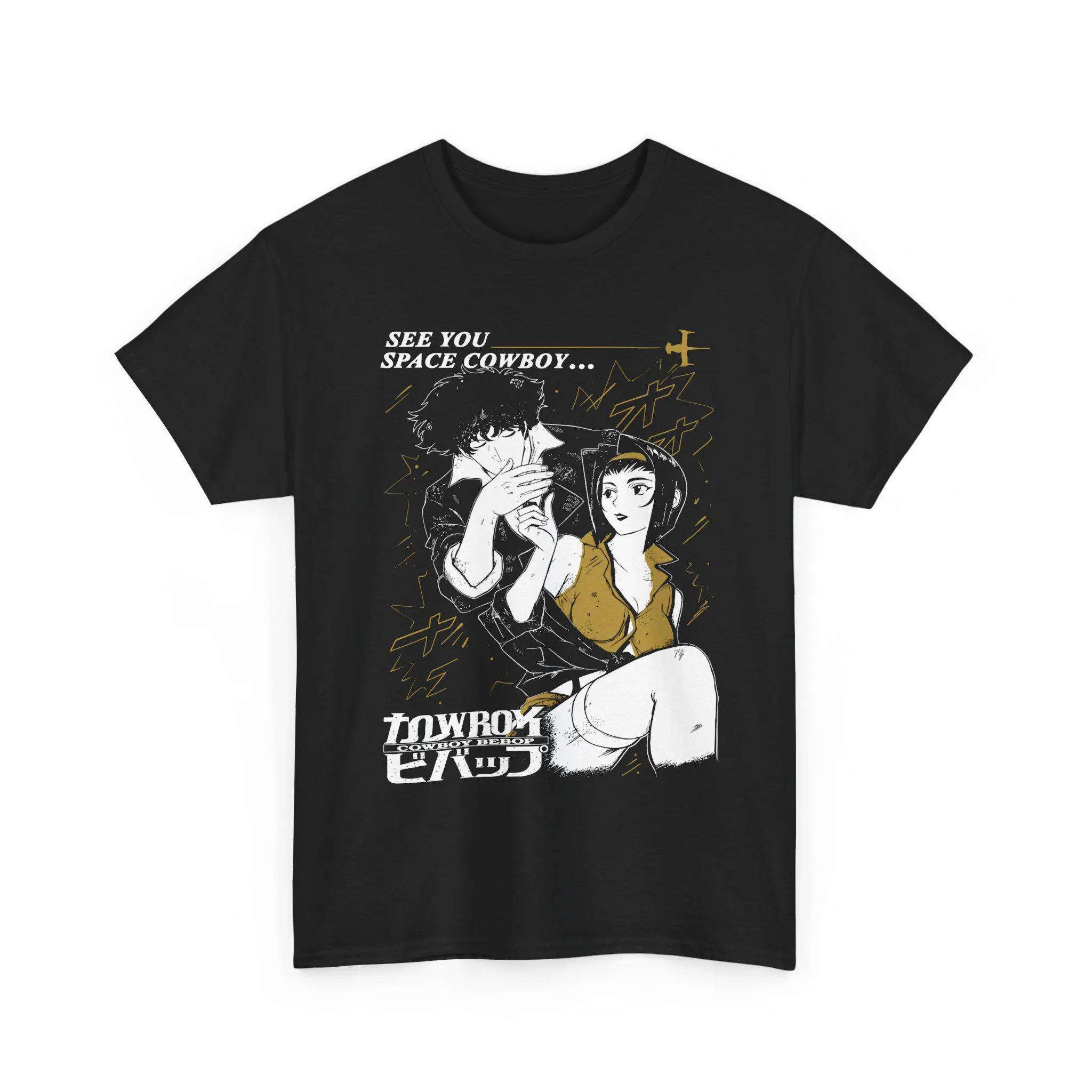 

Spike Spiegel Tshirt Anime Cartoon Tshirt Mens and Womens Summer Cotton Loose Fashion Short Sleeve Top 4XL