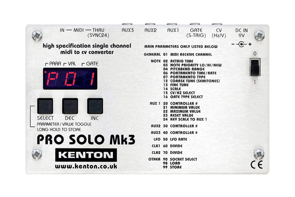 

Kenton Electronics PRO SOLO Mk3 Kenton MIDI CV Converter