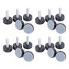 20PCS PTFE Furniture Leveler Feet M6 Thread Antislip Furniture Glides Slider for Tables Chairs Cabinets