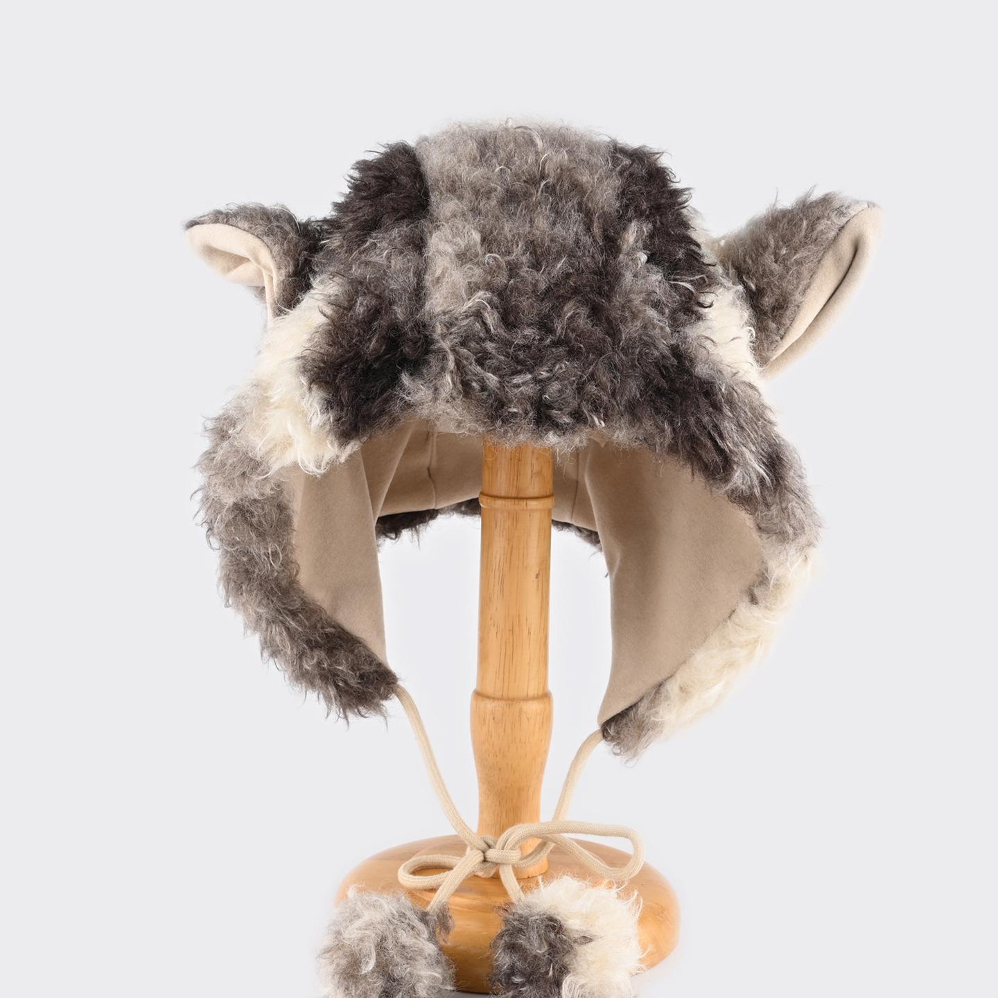 

Сладкая и милая плюшевая кудрявая шапка-пуловер с овечьими ушками, женская осенне-зимняя теплая ветрозащитная шапка-пуловер с защитой ушей one size fits all серый