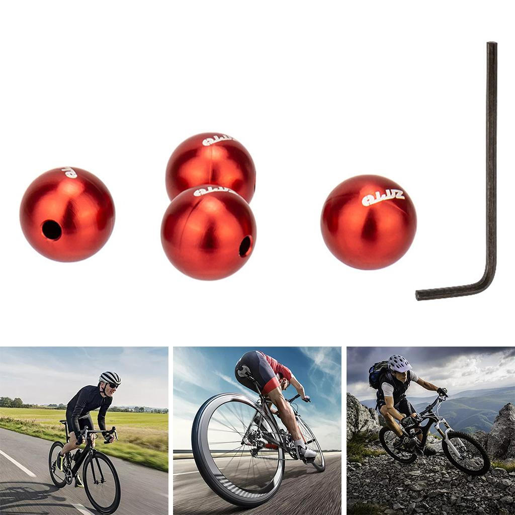 4 Cable End Set Aluminum Alloy Multi- Tips Outer Er Ball Hat s for Cycling Accessory