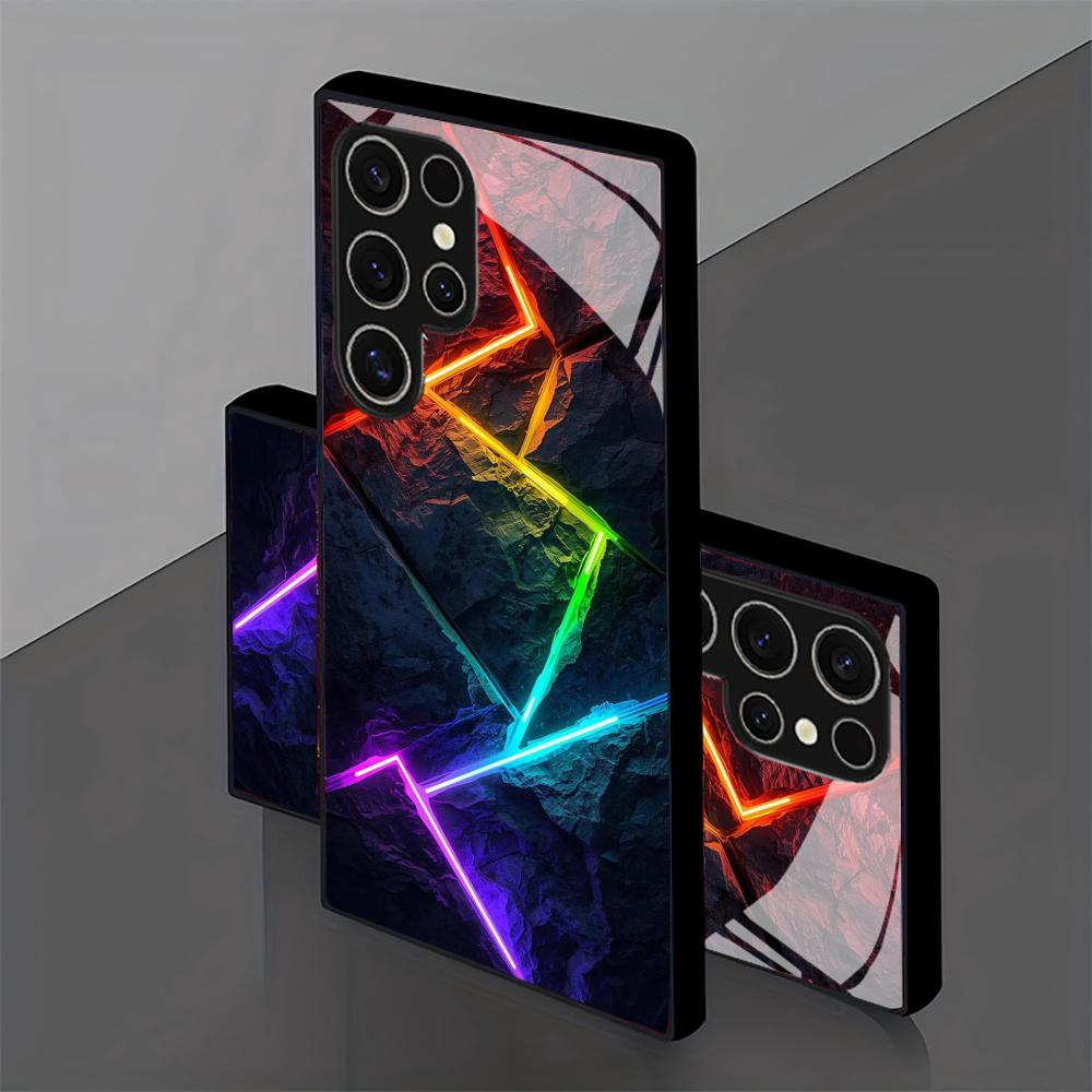 Cool glass Phone Case For Samsung Galaxy S26 S25 S24 S22 S23 Ultra S21 S20 Plus 5G Non-Slip Full Cover