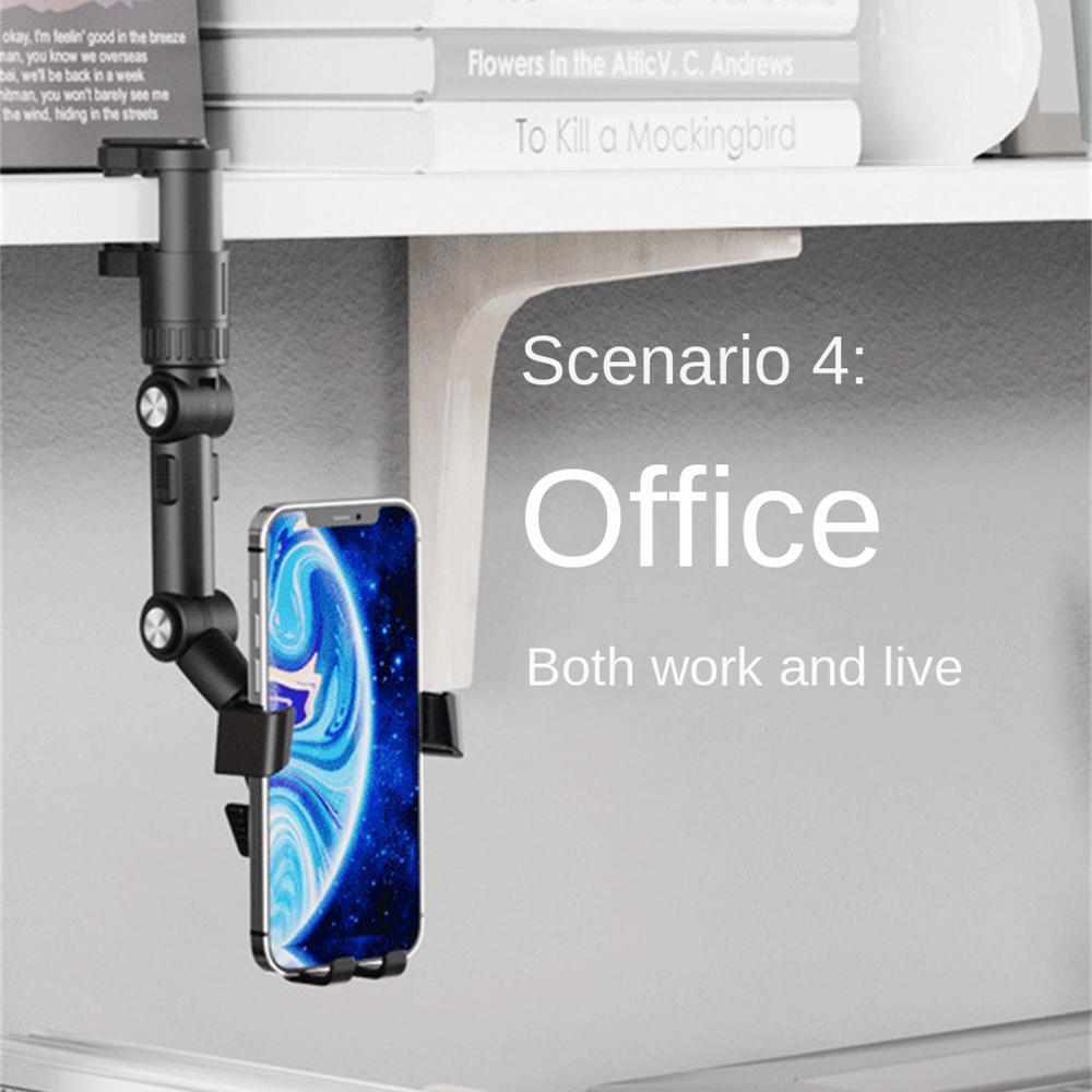 Lazy Stand Practical Multifunctional Black Abs Silicone Car Supplies Mobile Phone Stand Universal Multi-scene Mobile Phone Clip