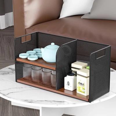 Simple Modern Metal Desktop Cup Holder Living Room Table Cup Storage Rack Table Storage Office Table Cabinet Coffee Glass