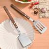 Walnut Handle Frying Spatula Anti-Scalding Fried Steak Shovel Spatula  Outdoor Kitchen Supplies