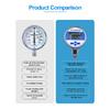 YB80A Digital Pressure Gauge YB-80A Stainless Steel IP65 Industrial Electronic Manometer Vacuum Hydraulic Oil Gas LCD