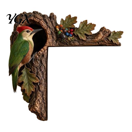 Woodland Door Frame Decor Chipmunk Tree Topper, Squirrel Owl Wooden Sign, Funny Whimsical Unique Housewarming Gifts for Her Animals Corner Ornament,