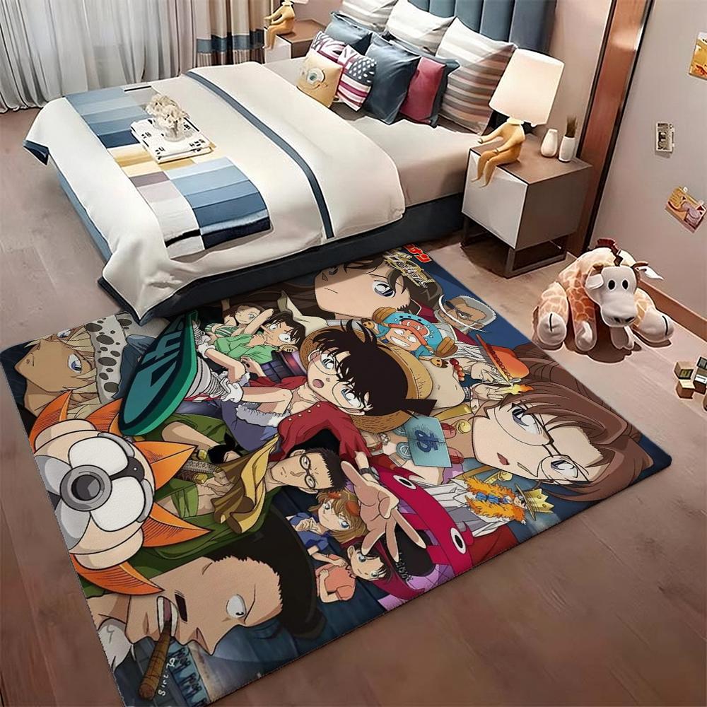 Detective Conan Anime Adventure Patterned Rug Absorbent Nonslip Carpet For Study Reading Area Home Party Decor Christmas Gift